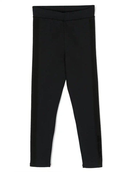  Moncler Enfant Logo-patch Elasticated Leggings - Black 