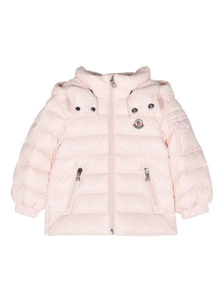  Moncler Enfant Logo-patch Hooded Padded Jacket - Pink 