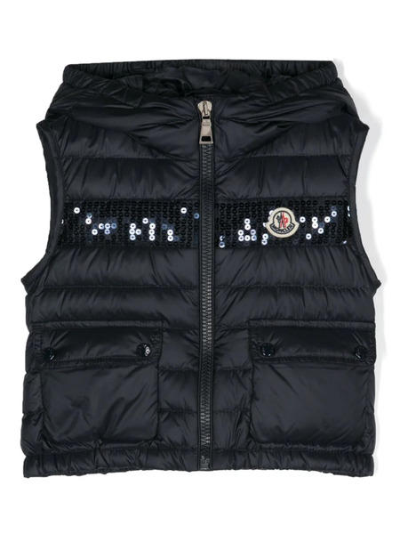  Moncler Enfant Logo-patch Padded Gilet - Blue 