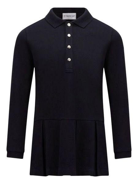  Moncler Enfant Logo-patch Polo Dress - Blue 