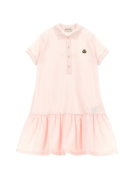  Moncler Enfant Logo-patch Polo Dress - Pink 