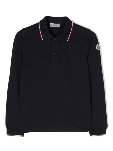  Moncler Enfant Logo-patch Polo Shirt - Blue 