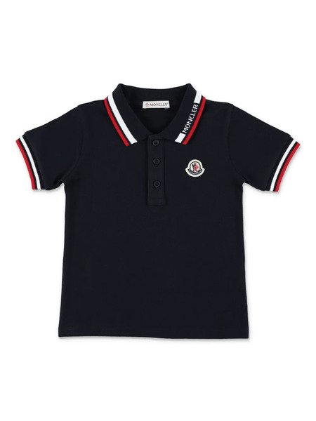  Moncler Enfant Logo-patch Polo Shirt - Blue 