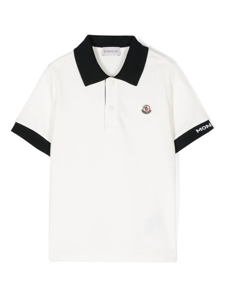  Moncler Enfant Logo-patch Polo Shirt - White 