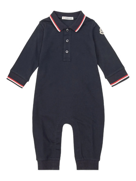  Moncler Enfant Logo-patch Romper - Blue 