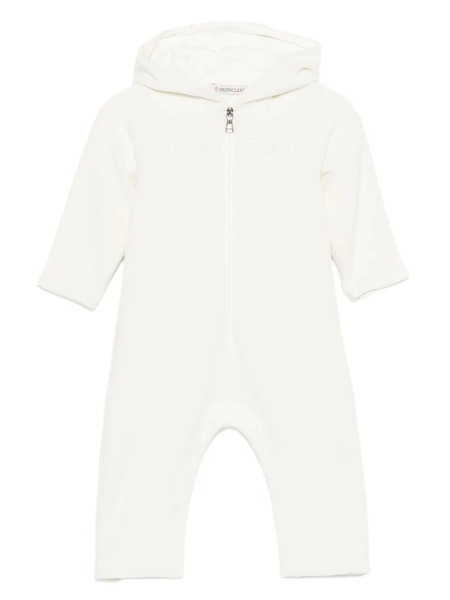  Moncler Enfant Logo-patch Romper - White 