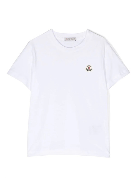  Moncler Enfant Logo-patch Short-sleeve T-shirt - White 