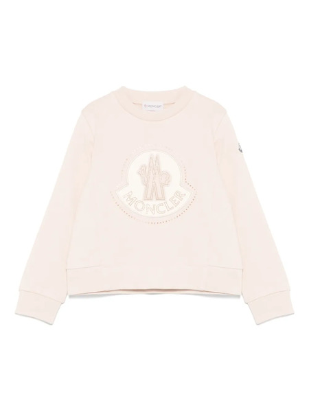  Moncler Enfant Logo-patch Sweatshirt - Pink 