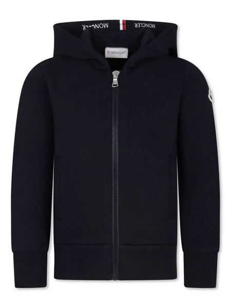  Moncler Enfant Logo-patch Zip-fastening Hoodie - Blue 
