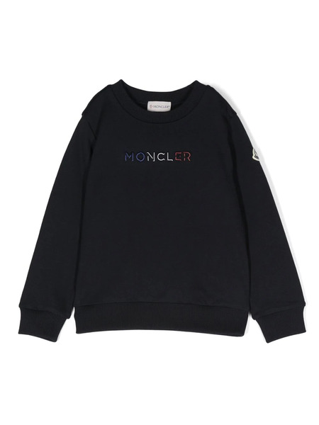  Moncler Enfant Logo-print Cotton Sweatshirt - Blue 