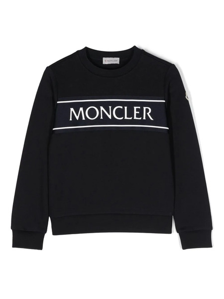  Moncler Enfant Logo-print Cotton Sweatshirt - Blue 