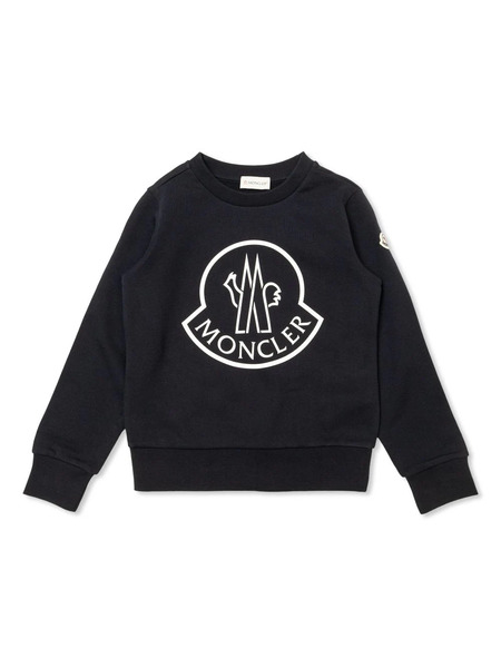  Moncler Enfant Logo-print Cotton Sweatshirt - Blue 