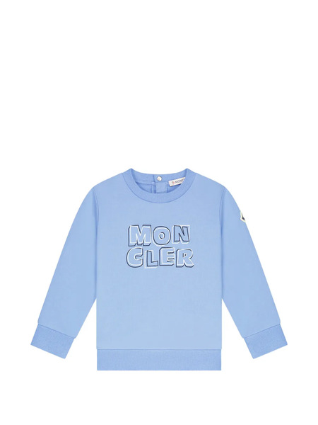  Moncler Enfant Logo-print Crew-neck Sweatshirt - Blue 