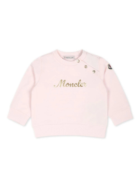  Moncler Enfant Logo-print Crew-neck Sweatshirt - Pink 