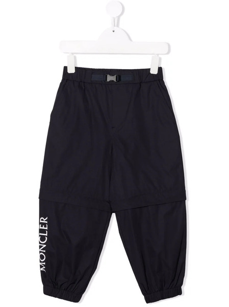  Moncler Enfant Logo-print Layered-effect Trousers - Blue 