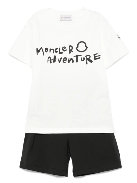  Moncler Enfant Logo-print Shorts Set - White 