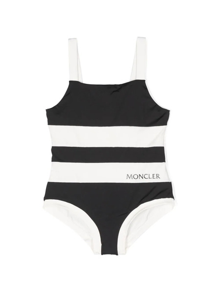  Moncler Enfant Logo-print Striped Swimsuit - Black 