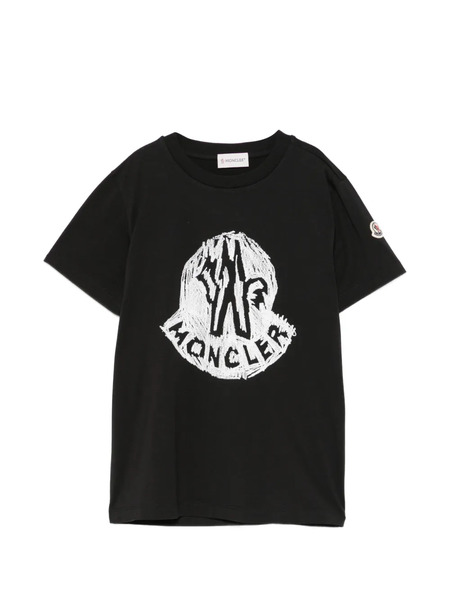 Moncler Enfant Logo-print T-shirt - Black 