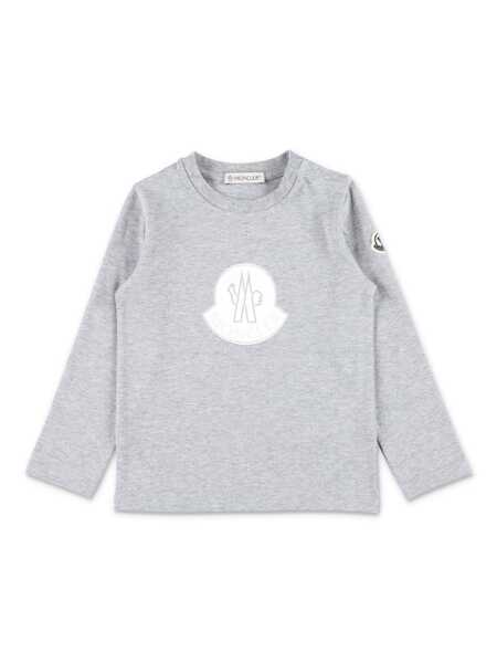  Moncler Enfant Logo-print T-shirt - Grey 