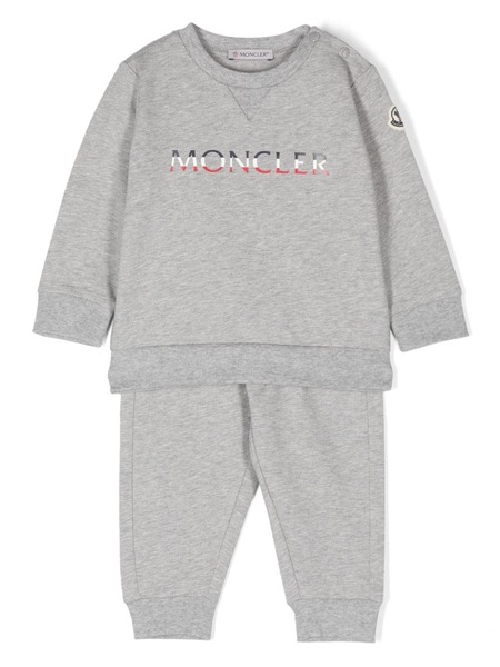  Moncler Enfant Logo-print Tracksuit Set - Grey 