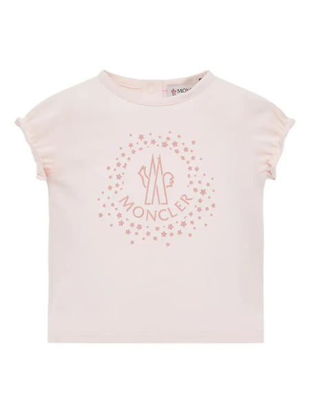  Moncler Enfant Logo Star-print T-shirt - Pink 