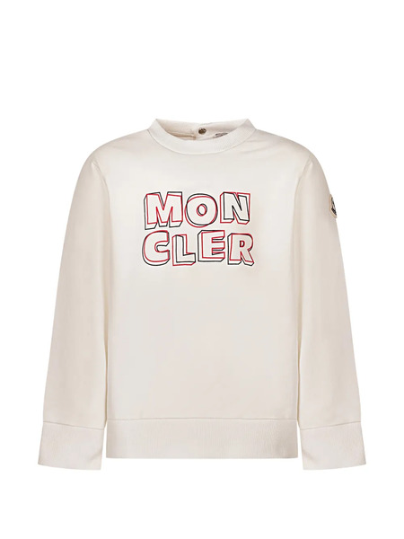  Moncler Enfant Logo Sweatshirt - Neutrals 