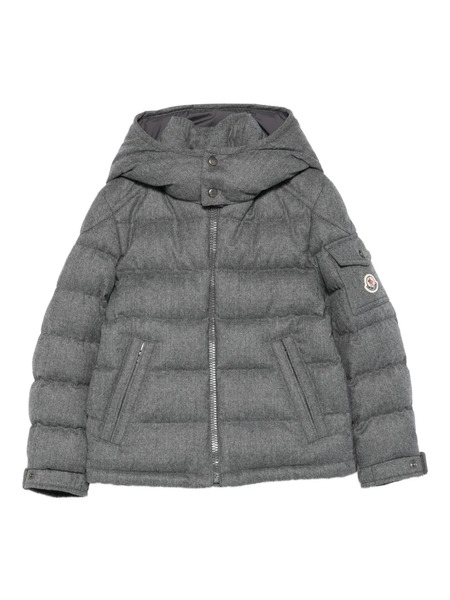  Moncler Enfant Montgenevre Wool Hooded Puffer Jacket - Grey 