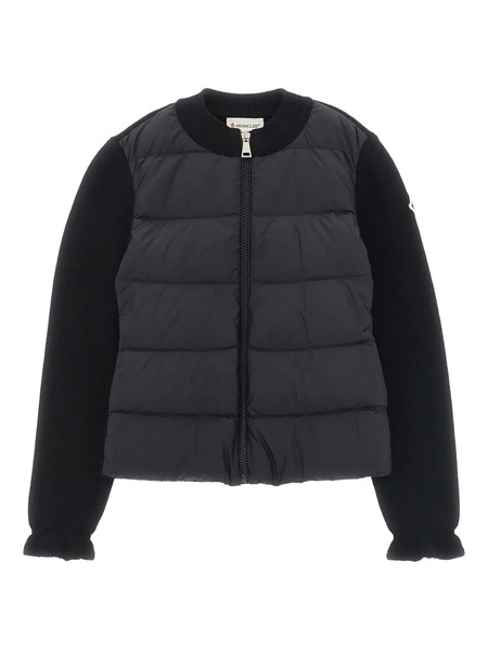  Moncler Enfant Padded Cardigan - Black 