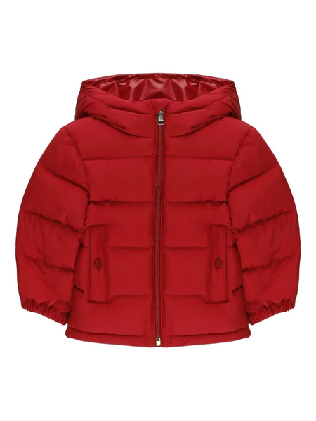  Moncler Enfant Padded Hooded Jacket - Red 