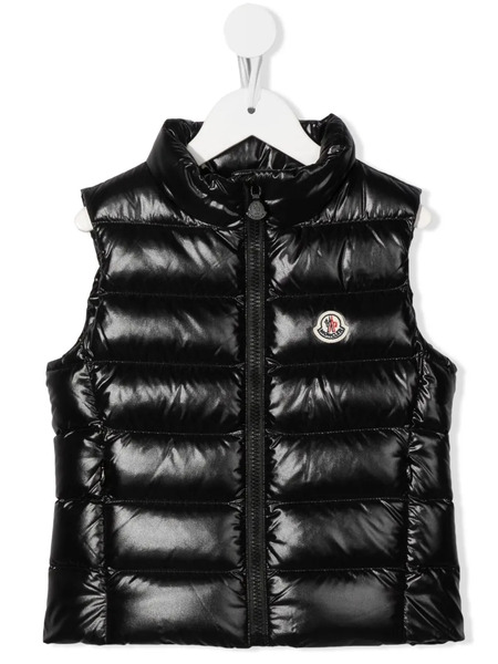  Moncler Enfant Padded Logo-patch Detail Gilet - Black 