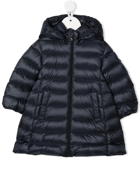  Moncler Enfant Padded Zip-up Hooded Coat - Blue 