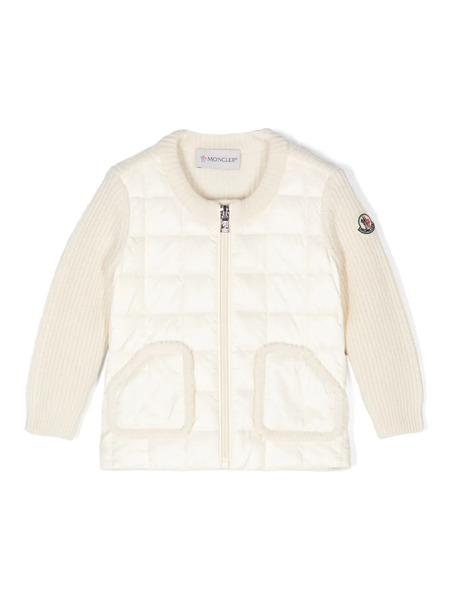  Moncler Enfant Panelled Cardigan - White 