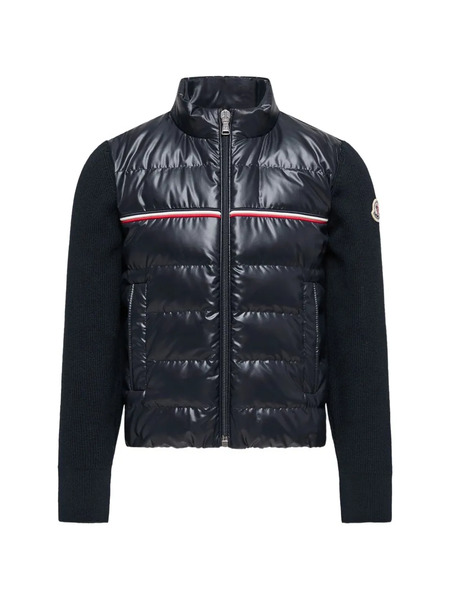  Moncler Enfant Panelled Padded Jacket - Blue 