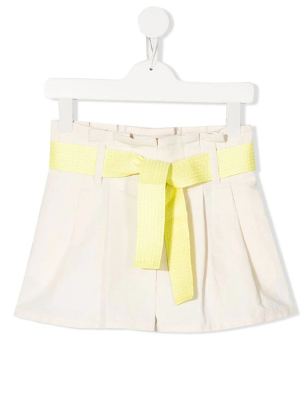  Moncler Enfant Pleated Bow-detail Shorts - Neutrals 