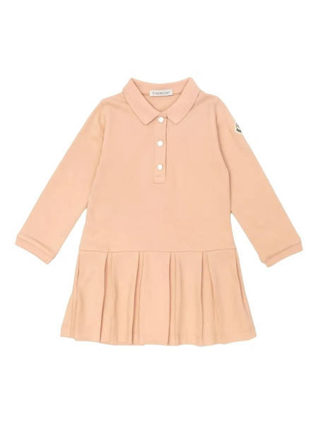  Moncler Enfant Pleated Polo Dress - Pink 