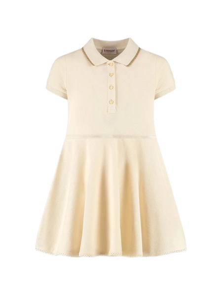  Moncler Enfant Polo-collar Dress - Neutrals 