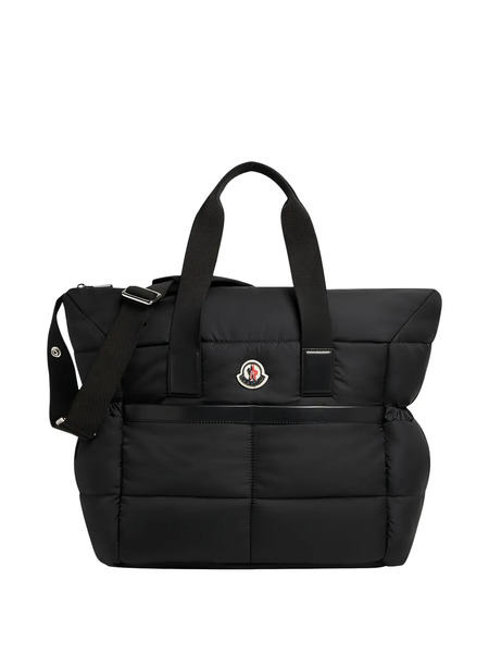 Moncler Enfant Quilted Handle Changing Bag - Black 