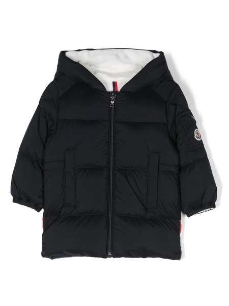  Moncler Enfant Quilted Hooded Puffer Jacket - Blue 