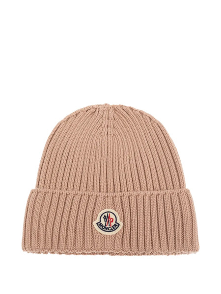  Moncler Enfant Ribbed-knit Beanie - Neutrals 