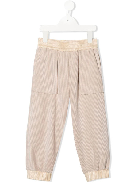  Moncler Enfant Ribbed Slip-on Trousers - Neutrals 