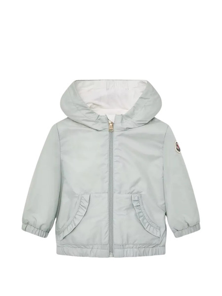  Moncler Enfant Ruffled Hooded Jacket - Grey 