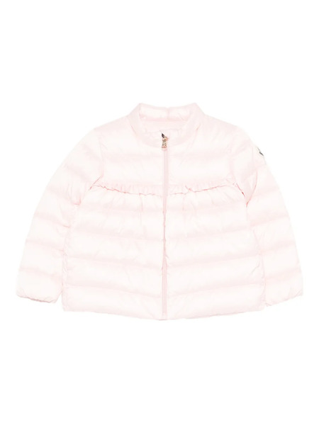 Moncler Enfant Ruffled-trim Puffer Jacket - Pink 