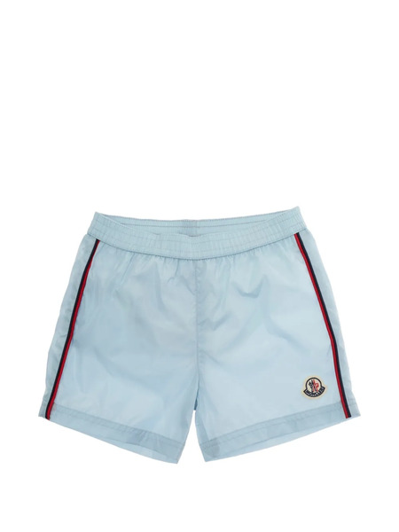  Moncler Enfant Side Stripe Swim Shorts - Blue 