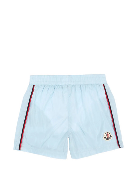  Moncler Enfant Stripe Swim Shorts - Blue 