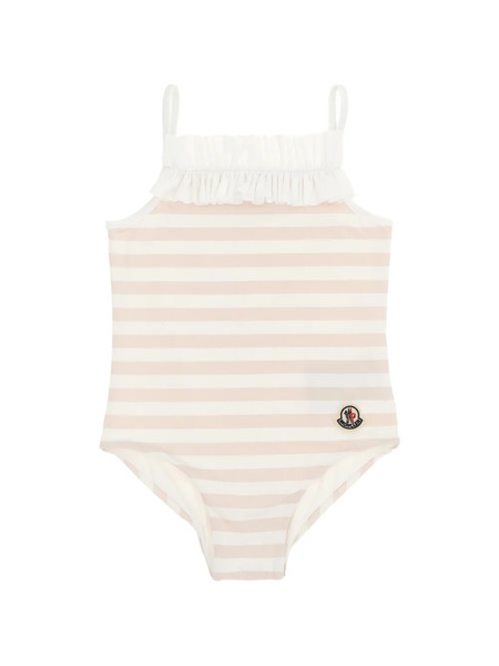  Moncler Enfant Striped Swimsuit - White 