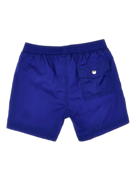  Moncler Enfant Striped-trim Swim Shorts - Blue 