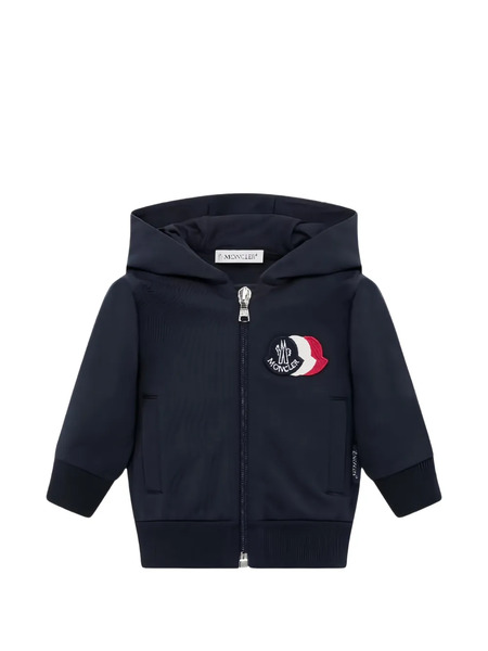  Moncler Enfant Zipped Hooded Sweatshirt - Blue 
