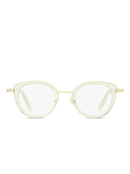  Moncler Eyewear Cat Eye Glasses - Gold 