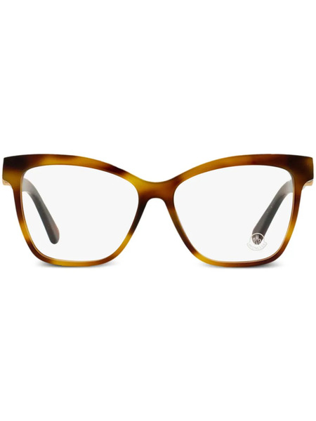  Moncler Eyewear Logo-plaque Glasses - Brown 
