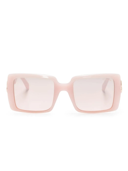 Moncler Eyewear Promenade Rectangle-frame Sunglasses - Pink 